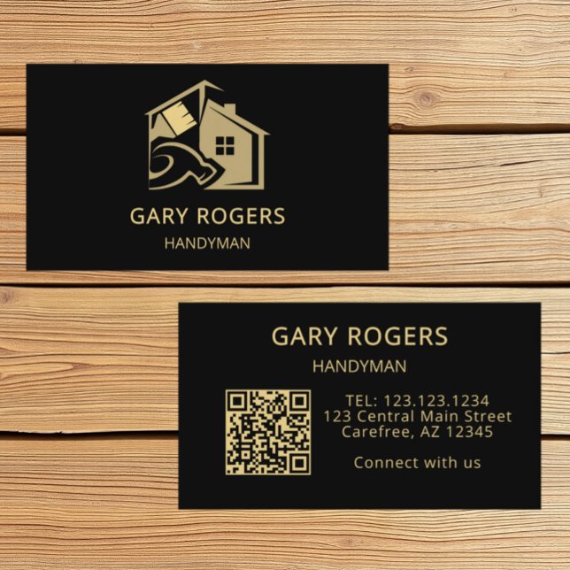 Tools Home Repair Handyman QR Code Business Card (Creator Uploaded)
