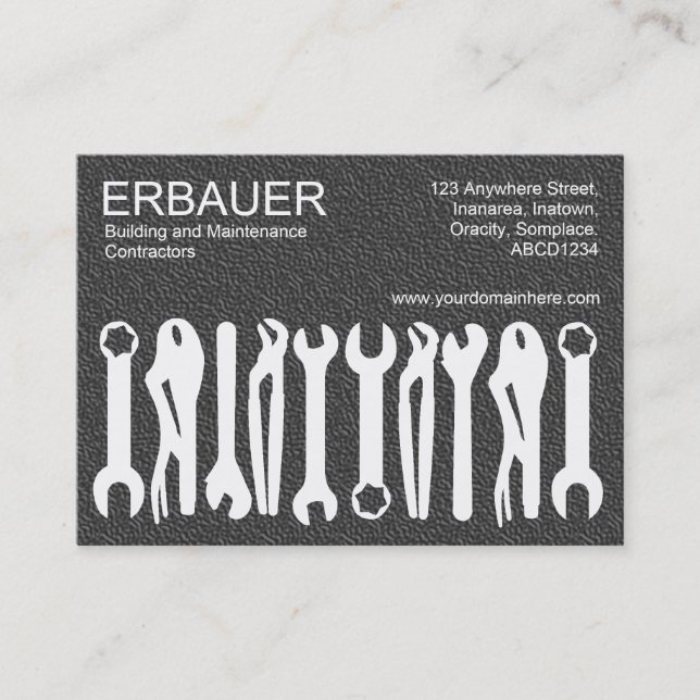 Tools of the Trade (Chubby) - Dark Grey Tex Business Card (Front)