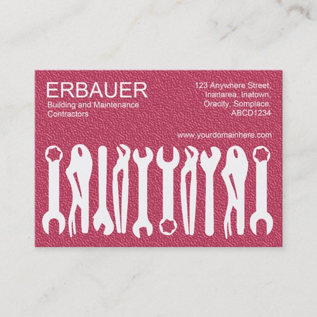 Tools of the Trade (Chubby) - Red Tex Business Card (Front)