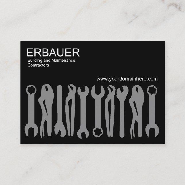 Tools of the Trade (Chubby v2) - Black Business Card (Front)