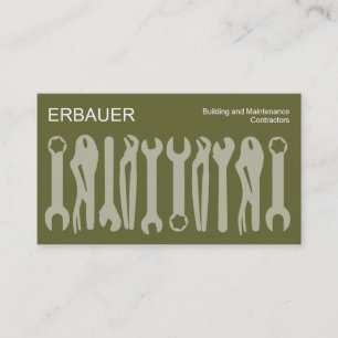 Tools of the Trade - Shades of Olive 666633 Business Card