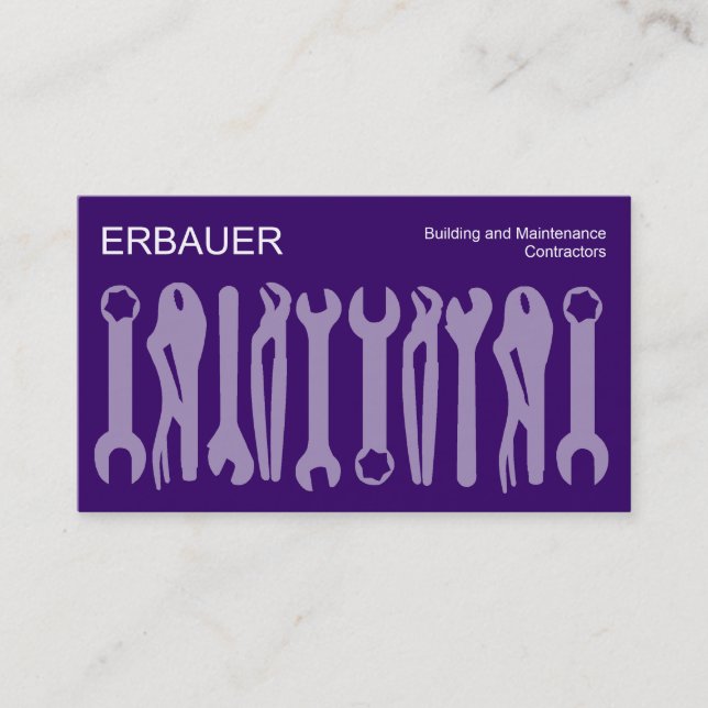 Tools of the Trade - Shades of Purple Business Card (Front)