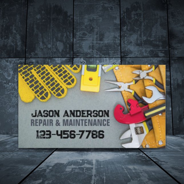 Tools Repair Maintenance Construction Handyman Business Card (Tools Repair Maintenance Construction Handyman Business Card)