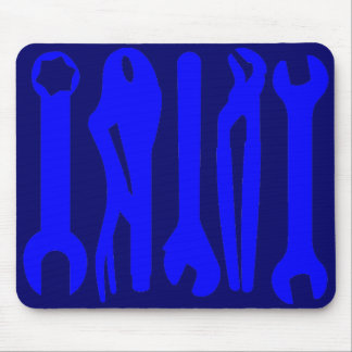 Tools - Shades of Blue Mouse Pad