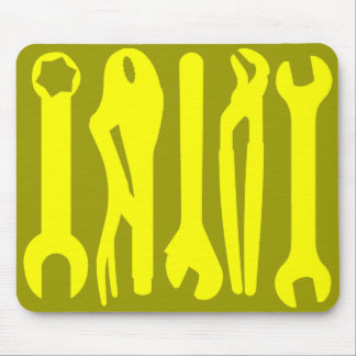 Tools - Shades of Yellow Mouse Pad