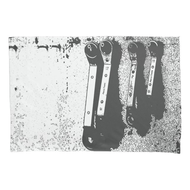 Tools Spanners Mechanical Industrial Feel Pillowcase (Front)