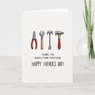 Tools Thanks Fathers Day Card