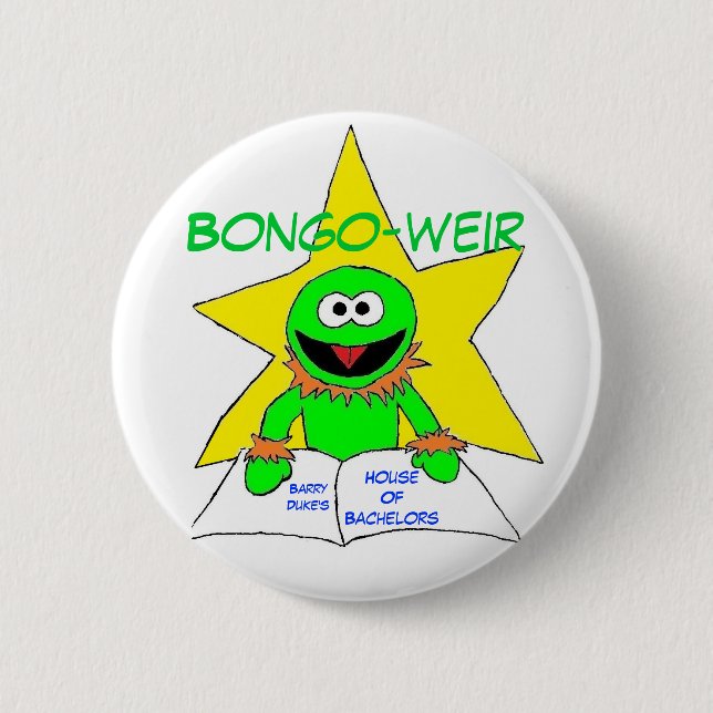 Toon Bongo-weir 2 Inch Round Button (Front)