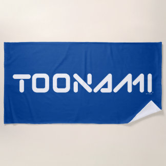 Toonami Digital Font Logo Beach Towel