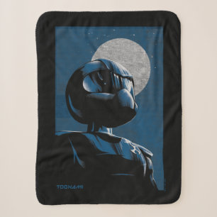 Toonami TOM 5 Moonlight Graphic Sherpa Blanket
