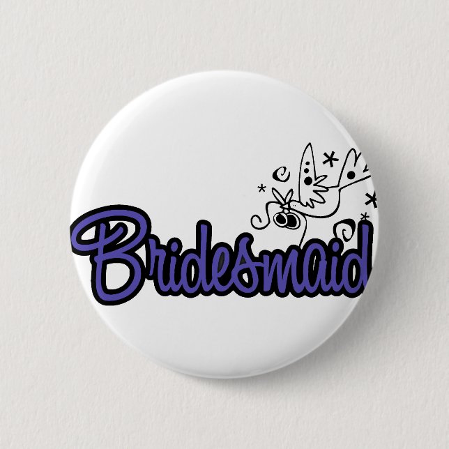 ToonDoveBridesmaidInd 2 Inch Round Button (Front)