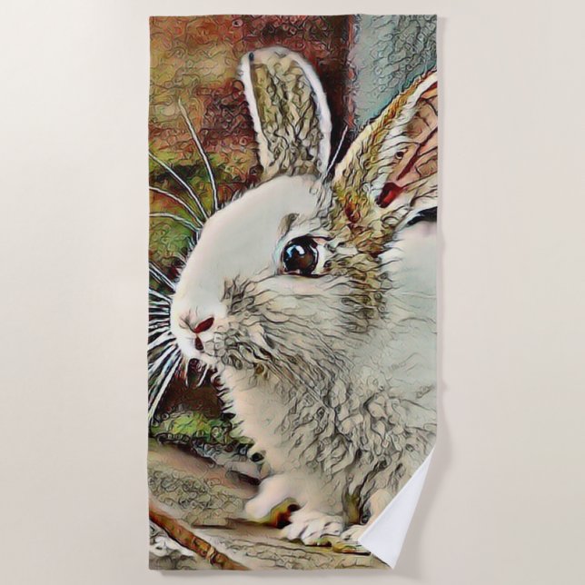 toony bunny beach towel (Front)