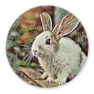 toony bunny ceramic knob