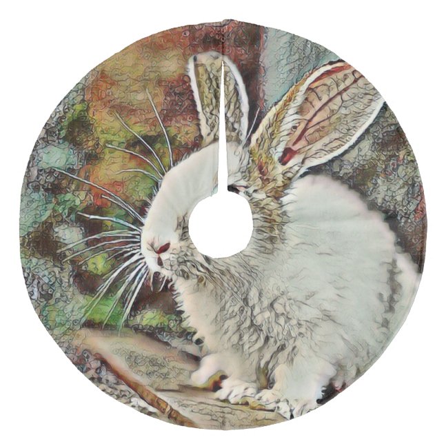 toony bunny fleece tree skirt (Front)