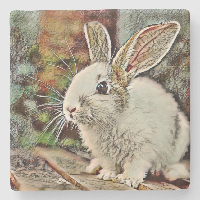 toony bunny stone coaster (Front)