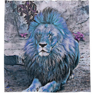Toony lion blue