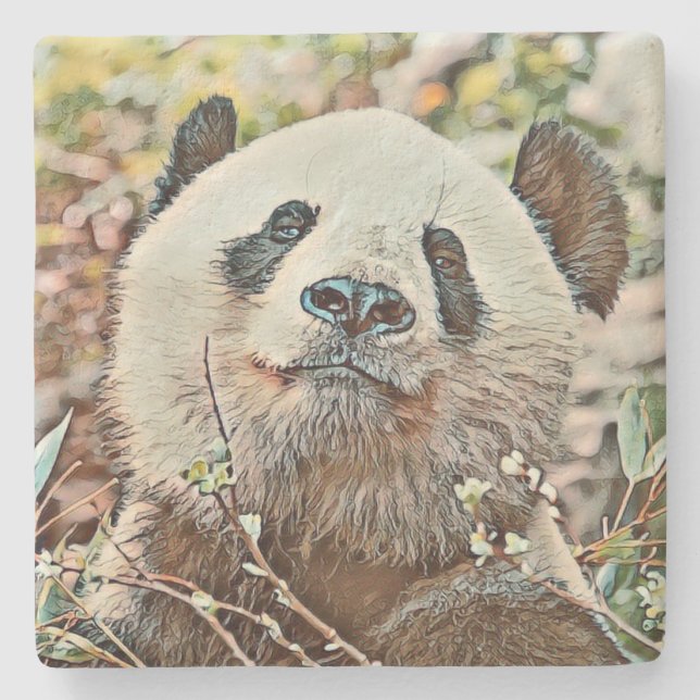 toony panda stone coaster (Front)