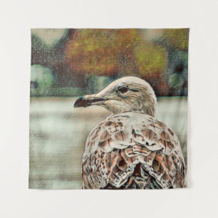 toony seagull tapestry