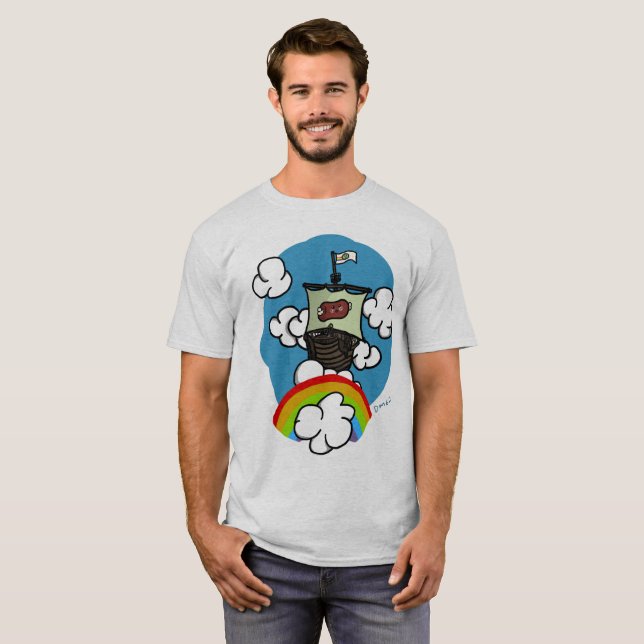 Toony Sky Ship T-Shirt (Front Full)