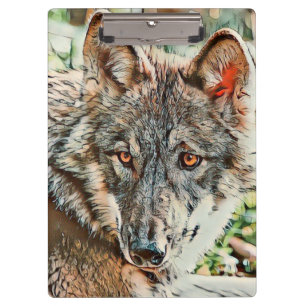 toony wolf clipboard