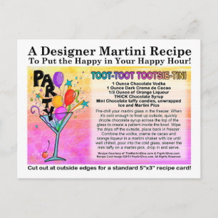 Toot-Tootsie Chocolate Cocktail Recipe Card