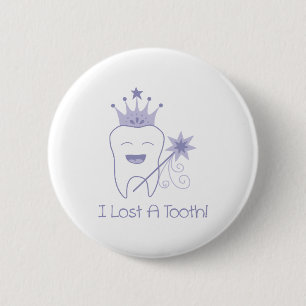 Tooth 2 Inch Round Button