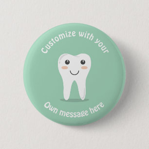 Tooth 2 Inch Round Button