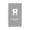Tooth and heart grey dental dentist business card