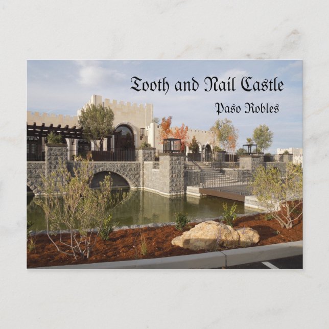 Tooth and Nail Castle Winery in Paso Robles Postcard (Front)
