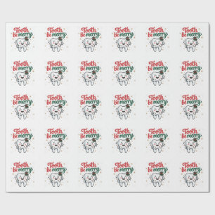 Tooth Be Merry Funny Dental Dentist Christmas Wrapping Paper