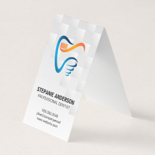 Tooth Brush and Tooth Logo   Dental Business Card