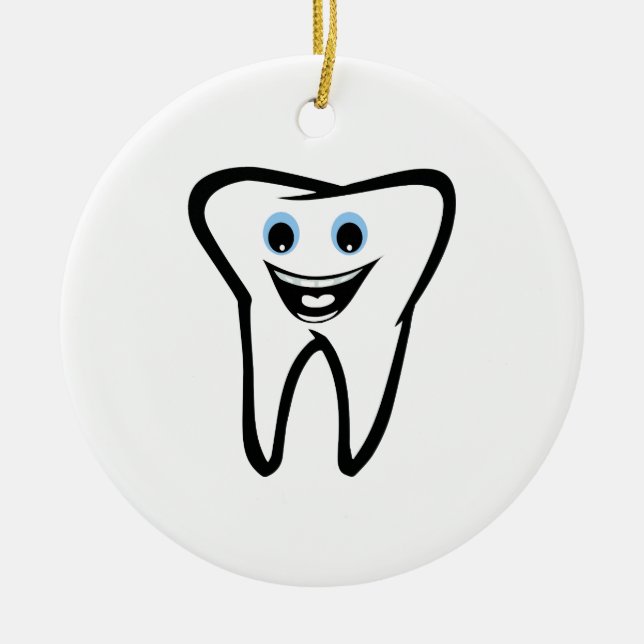 Tooth Ceramic Ornament (Front)