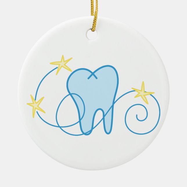 Tooth Ceramic Ornament (Front)