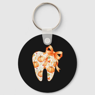 Tooth Coquette Bow Dentist Thanksgiving Dental Ist Keychain