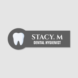 Tooth Dental Office Dentist Assistant Hygienist Name Tag