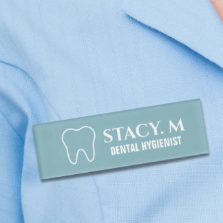 Tooth Dentist Assistant Hygienist Dental Office  Name Tag