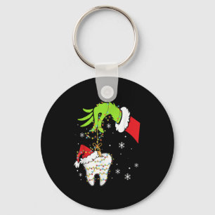 Tooth Dentist Dental Istant Teeth Christmas Xmas L Keychain