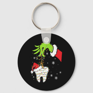 Tooth Dentist Dental Istant Teeth Christmas Xmas L Keychain
