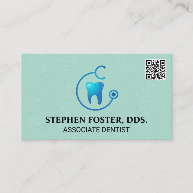 Tooth Doctor Logo | QR Business Card (Front)