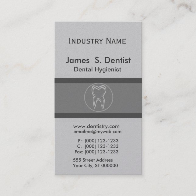 Tooth Drawing Modern Dentist Appointment Designs Card (Front)