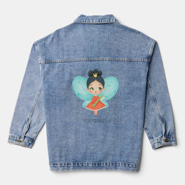 Tooth fairy baby denim jacket (Back)