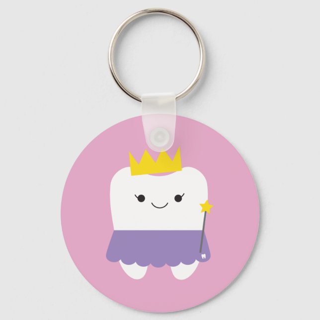 Tooth Fairy Button Keychain (Front)