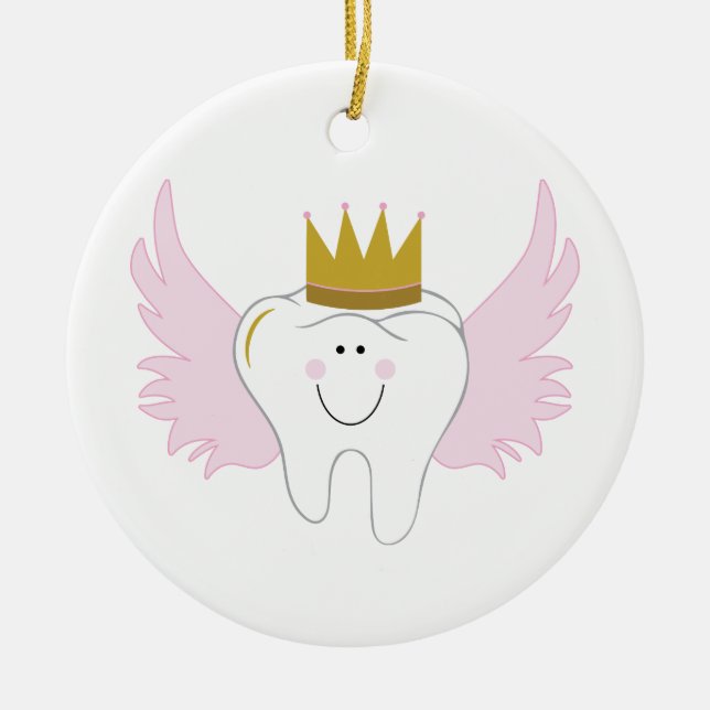 Tooth Fairy Ceramic Ornament (Front)