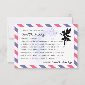 Tooth Fairy Custom Note Printable Invitation