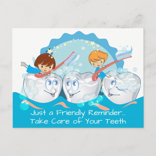 Tooth Fairy Dental Apointment Reminder Postcard (Front)
