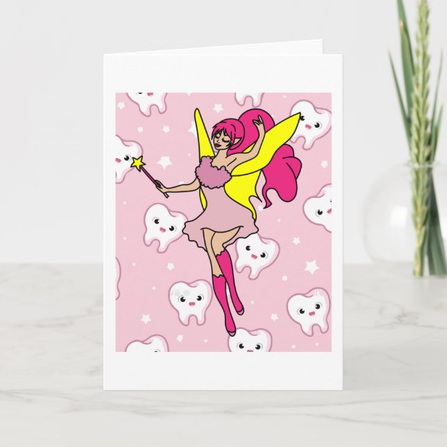 Tooth Fairy Dentist Lost Milk Tooth Card (Front)