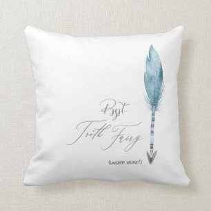 Tooth Fairy Directions for First Lost Tooth Throw  Pillow