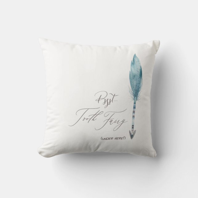 Tooth Fairy Directions for First Lost Tooth Throw Pillow (Front)