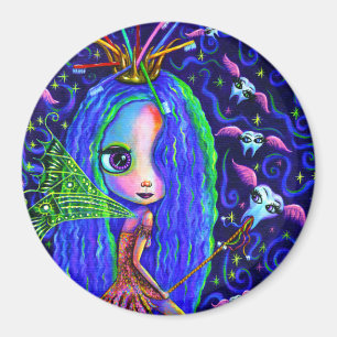 Tooth Fairy Flying Teeth Toothbrush Crown Big Eyes Magnet