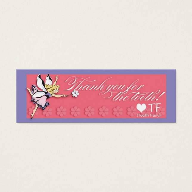Tooth Fairy Merci note (Devant)